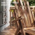 thumbnail image 4 of Carbonized Wood Outdoor Rocking Chair - Oversized Adirondack Patio Rocker with High Back & Slatted Seat - Perfect for Porch, Deck & Garden Relaxation, 4 of 7
