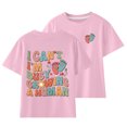 thumbnail image 2 of Odeerbi Kids T-Shirts Toddler Boys Girls Cotton T-Shirt Baby Solid Color Print Comfortable Short Sleeve Top Pink - A, 2 of 5