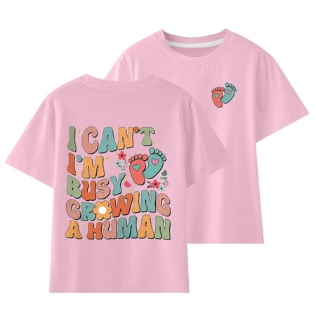 

JSGEK 5-6 Years Kids Boys and Girls Casual Loose Tees Cute Print T-Shirts Crewneck Graphic Shirts Soft Regular Fit Summer Tops Short Sleeve Shirts Comfort Pink