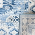 thumbnail image 4 of Safavieh  Kazak Erzsi Diamond Medallion Rug Blue/Cream 4' x 6' 4' x 6' Indoor Cream Rectangle, 4 of 5