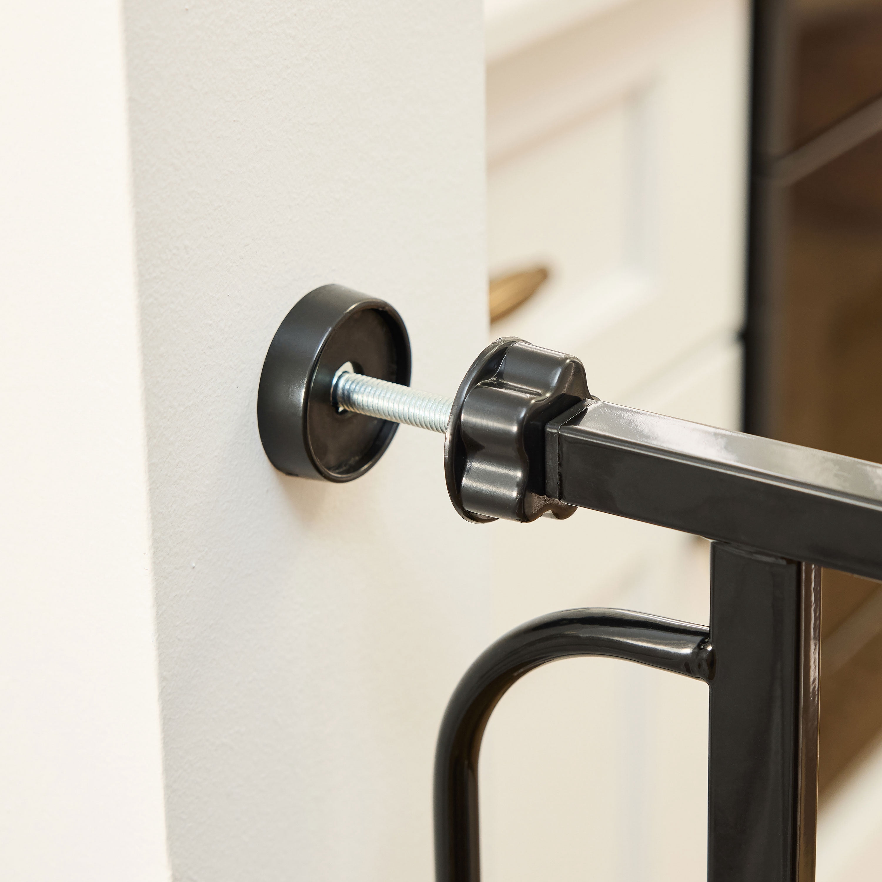 Regalo Easy Step Extra Tall Walk Thru Baby Safety Gate, Fits Openings 29-36.5 Inches, Black