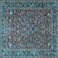 thumbnail image 1 of Ahgly Company Indoor Square Persian Light Blue Traditional Area Rugs, 7' Square, 1 of 4