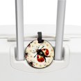 thumbnail image 3 of Seven Starred Ladybird Set of 2pcs PU Leather Round Suitcase Tags with Privacy Cover and Name ID Tag - Ideal for Travel Luggage, Handbags, Backpacks, School Bags, 3 of 6