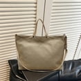 thumbnail image 4 of Bolsa de lona de gran capacidad para mujer con correa ajustable para el hombro, cierre superior con cremallera, bolso casual para trabajo, escuela, viajes y compras, 44 x 33 x 16 cm, 4 of 6