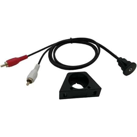 ZdyCGTime 2-Pack 3.5mm Audio Extension Cables - Right Angle To Straight, 0.5 Feet