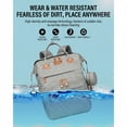 thumbnail image 6 of Multi-functional diaper backpack with changing pad, foldable crib, insulated bag, and USB charging port. A large-capacity travel bag suitable for parents, in gray., 6 of 13