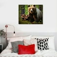 thumbnail image 5 of JRXY Brown Bear Poster Canvas Pictures Wall Art Decor Prints Printing For Living room/Home/Office  16x12in, 5 of 6