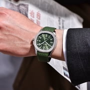 PAGANI DESIGN Automatic Mens Watch New Stainless Steel Mechanical Wrist Watch for Men, 100M Waterproof, Synthetic Sapphire Dial Glass, Rubber Strap, PD-YS031