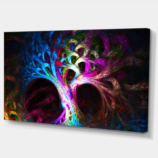 Designart - Arbre Psychédélique Multicolore Magique - Impression sur Toile Abstraite