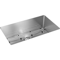 Elkay Crosstown 16 Gauge Stainless Steel 32-1/2" x 18" x 10", Single Bowl Undermount Sink Kit