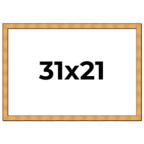 31x21 Frame Gold Rustic Solid Wood Picture Frame | 1.25 Inch Wide Moulding | Rustique Gold