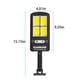 thumbnail image 3 of Luces solares para exteriores, con sensor de movimiento, IP65, 3 modos y control remoto. Luces de seguridad para pared, cercas, patios, jardines y patios., 3 of 6
