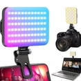 thumbnail image 4 of Portable 60 LED Selfie Light with a 2200Mah Rechargeable Battery, Featuring a Clip-On Design, CRI 97+, And Three Lighting Modes for Photography, Makeup, And Video Calls on Phones And Webcams., 4 of 14