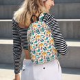 thumbnail image 5 of Disketp Travel Elements print Canvas Backpack Lightweight Travel Daypack Student Rucksack Laptop Backpack-Medium, 5 of 5