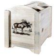 thumbnail image 2 of Pemberly Row Wood Magazine Rack with Moose Design in Natural, 2 of 5