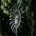 thumbnail image 3 of Wind Powered Kinetic Sculptures, Unique and Magical Metal Windmill-Sculpture Moves with The Wind, Wind Kinetic Octopus Tentacle Style Metal Windmill, Solar Wind Catcher Outside (A+A), 3 of 8