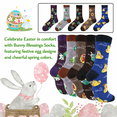 thumbnail image 2 of COOPLUS Easter Socks Lightweight Breathable Crew Socks Funny Holiday Design 5 Pairs for Men, 2 of 9