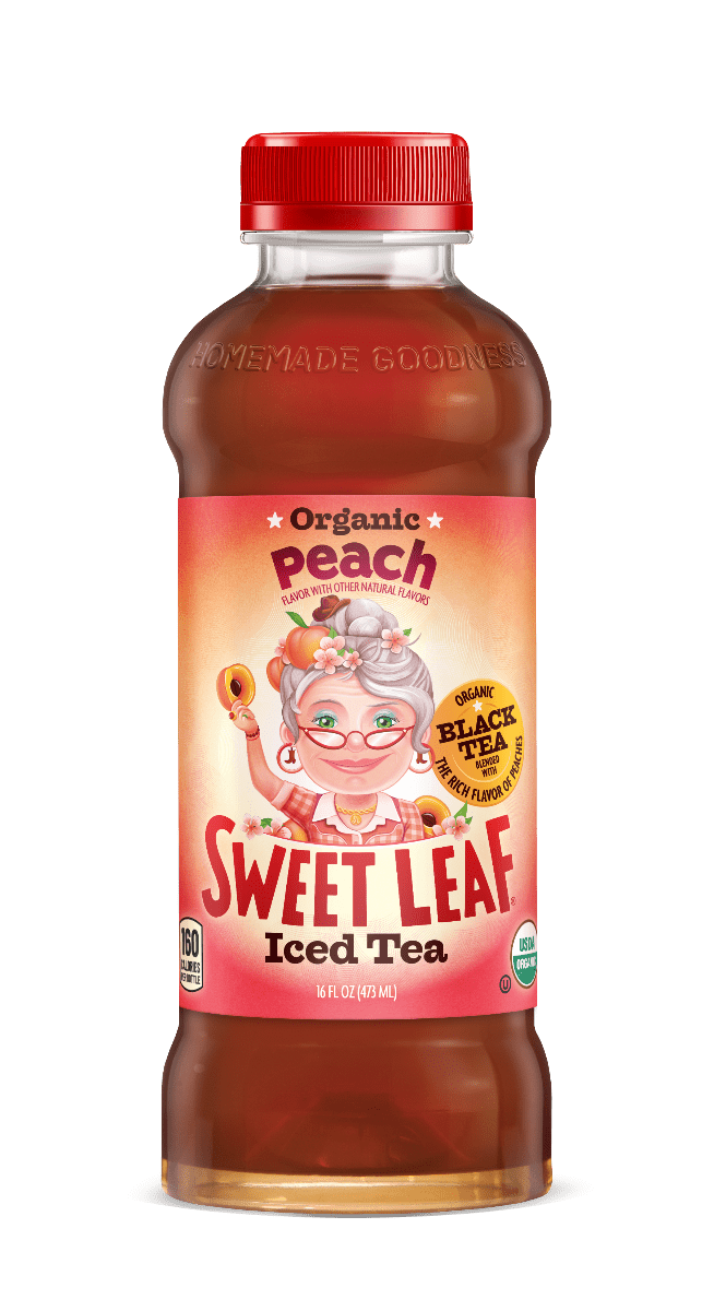 Sweet Leaf Organic Peach Iced Tea 16 Ounces (Case of 12)