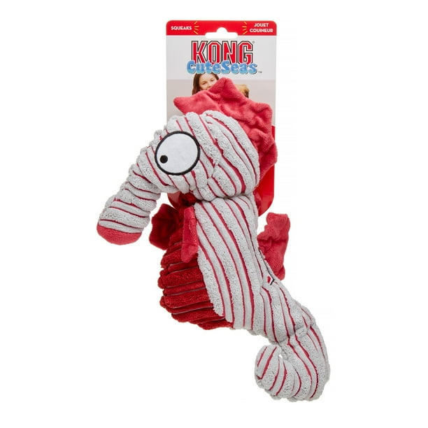 KONG Cuteseas Seahorse Crinkle Dog Toy, Multicolored, Large Walmart