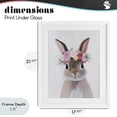 thumbnail image 4 of Stupell Industries Cottage Flower Crown Rabbit White Framed Print Under Glass, 17 x 21, by The Prints Vibe, 4 of 8