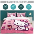 thumbnail image 5 of Hello Kitty 3-Piece Comforter Set for Bedroom, Hello Kitty Bedding Set for Kids Adults, Soft Microfiber Duvet Cover Set with Zipper Closure, 1 Duvet Cover + 2 Pillow Covers, 5 of 8