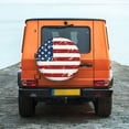 thumbnail image 6 of Rateoe Vintage American Flag Pattern Tire Cover Wheel Protectors Weatherproof Wheel Covers Universal Fit for Trailer Rv SUV Truck Camper Travel Trailers Accessories-16 inch, 6 of 6