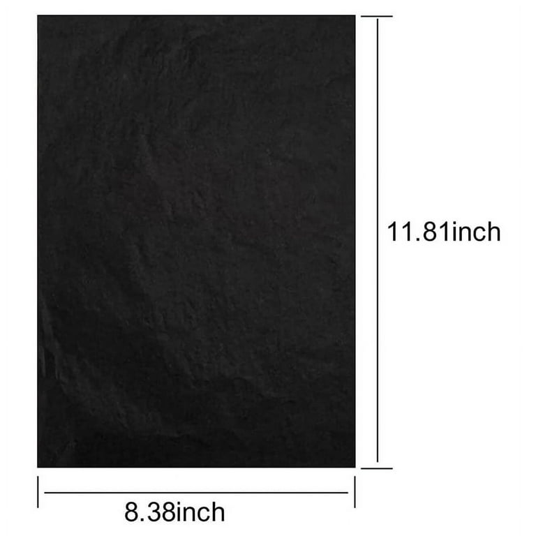 100 Sheets Carbon Paper, Black Graphite Paper for Tracing Patterns Onto Wood, Paper, Canvas, and Other Crafts Projects, Size: 210