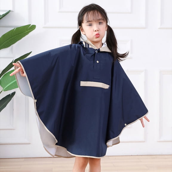OUNONA  Rain Poncho Waterproof Beautiful Rainy Day Raincoat for Kids