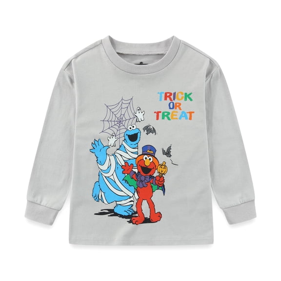 Sesame Street Elmo and Cookie Monster Halloween Crewneck Pullover Sweatshirt (Boys), Sizes 18M-2T