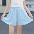 thumbnail image 3 of Blue Loose Fit Pants for Children Boy Girl Rayon Midi Knee High Track Athletic Happy Casual Running Thin Straight Leg Skorts Pants Shorts Kid 2026 Clothing 5 Years, 3 of 4