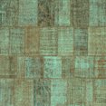 thumbnail image 1 of Ahgly Company Indoor Square Patchwork Turquoise Blue Transitional Area Rugs, 7' Square, 1 of 4