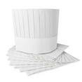 thumbnail image 1 of (paquete de 20) WhiteDisposable 9" Paper Chef Tall Hat Set para cocina casera, restaurantes de comida, clases, 1 of 5