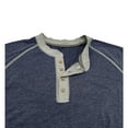 thumbnail image 4 of Domuza Henley Shirts for Men Long Sleeve Casual Raglan Long Sleeve Tshirts Comfy Lightweight Slim Fit Top Trendy Button Down Blouse Dark Blue XXXL, 4 of 5