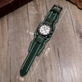thumbnail image 4 of Reloj de pulsera Sunnimix Punk Retro Cuero Verde, 4 of 8