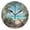 Black Needle, variant on 10" Artistic Round Wall Decorative Desk Clock Wall Clock Home Decor Palm Trees and Ocean