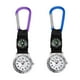 thumbnail image 2 of Reloj de alpinismo con brújula, reloj de bolsillo para enfermera, diseño de mosquetón, relojes sencillos de moda (morado), 2 of 7