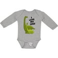 thumbnail image 3 of Inktastic I Love my Dad with Baby and Daddy Brontosauruses Boys or Girls Long Sleeve Baby Bodysuit, 3 of 5
