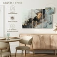 thumbnail image 4 of Elephant Stock Luxury Abstract Wall Art - Horizontal Multi Panel Canvas - Hallway Wall Decor - Abstract Multi Panel - Gray And Gold Decor - 74" x 48", 4 of 4