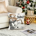 thumbnail image 4 of Lomyolo Merry Christmas Throw Pillow Covers Set of 4, 18x18 Inch Red Holiday Cushion Cases with Reindeer & Tree Print, Soft Xmas Decorations for Couch, Sofa, Winter Home Decor Gift, 4 of 6