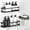 Black, variant on Shower Caddy Adhesive, No Drill Bathroom Shower Organizers, with Removable Hooks and Soap Holder, Rust Proof Shower Shelves, Wall-Mounted Shower Holder, 3 Pack, Grey