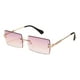 thumbnail image 2 of de Sol Sin Montura, Lentes Tintadas, Sin Marco, Lente Rosa Patas Doradas Hugo gafas de sol sin montura, 2 of 10