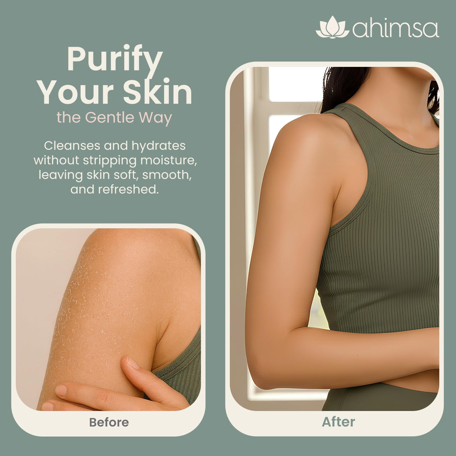 Ahimsa Gentle Body Wash, Spearmint & Ginger, Vegan, Natural Ingredients