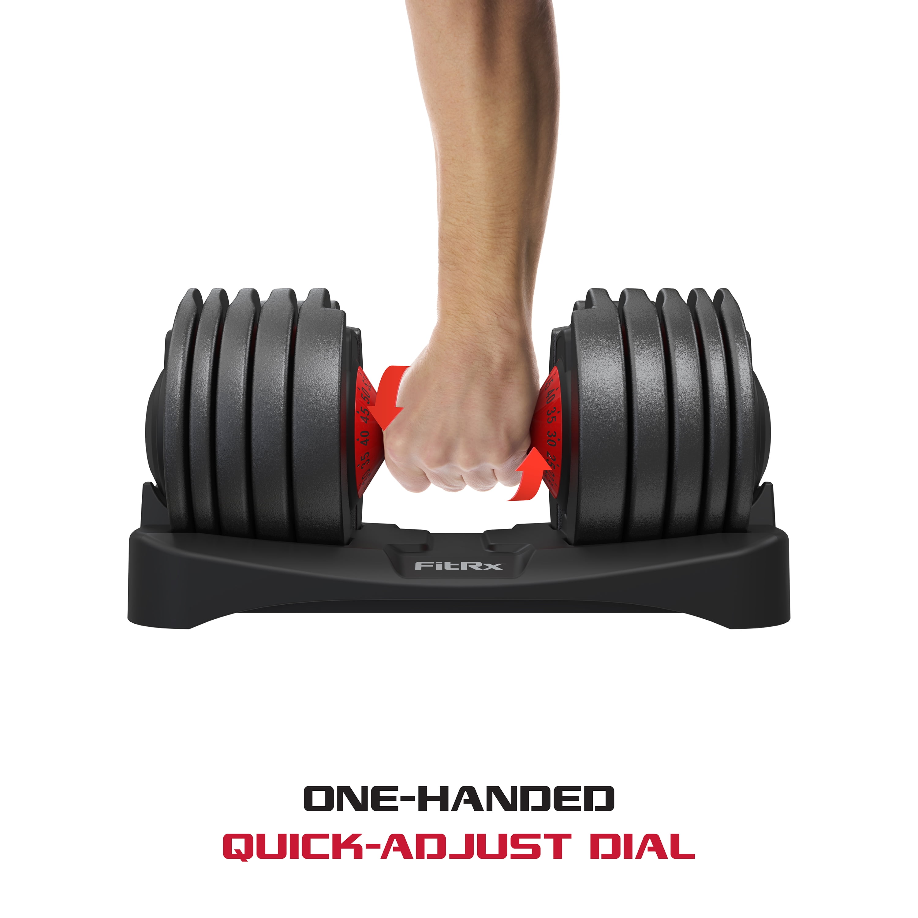 FitRx SmartBell, Quick Select Adjustable Dumbbell, 5-52.5 Lb.