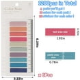 thumbnail image 2 of 200Pcs OBOSOE Sticky Tabs, Book Tabs for Annotating Books, Aesthetic Index Tabs, Sticky Notes, Page Markers, Translucent, Writable, Repositionable, for Classify File, Filing Products Supplies, Style 5, 2 of 7