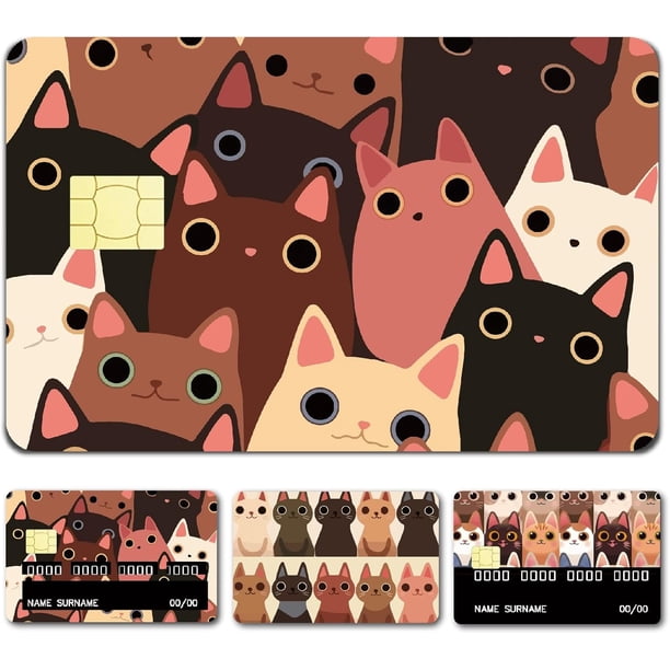 estilos de pegatinas para tarjetas de crédito, tarjetas de débito, dibujos animados, sin burbujas, delgadas, personalizadas, para proteger tarjetas bancarias, PVC, impermeables, extraíbles, para
