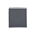 thumbnail image 3 of Rustic Manor Leilany Upholstered Linen Square Ottoman, Bedroom and Living Room Furniture, Dark Grey, 3 of 7