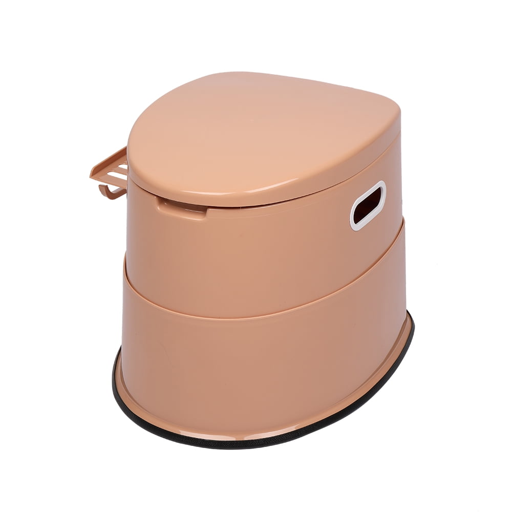 Portable Emergency Toilet , Non-Slip, Odorless, Leak-Proof, For Camping, Outdoors, Brown