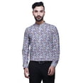 thumbnail image 1 of BESTMAN Chemises à Manches Retroussables Imprimées pour Hommes Kurta Courte Chemise à Col Mandarin, 1 of 6
