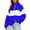 Blue, variant on Women’s Quarter Zip Sweatshirt, Long Sleeve Color Block Pullover Casual Loose Fit Stand Collar Top for Everyday Wear