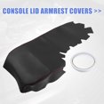 thumbnail image 3 of Reemplazo de almohadilla protectora de reposabrazos de piel sintética negra para Lexus IS200t S300 IS350 IS250 2014-2017 puntadas rojas, 3 of 7